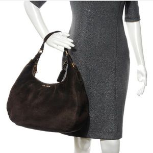 💫SALE💫Prada Brown Suede Hobo Bag